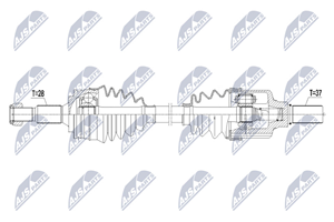 NTY Antriebswelle Vorderachse rechts  NPW-PE-067