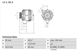 Bosch Generator  0 986 040 210