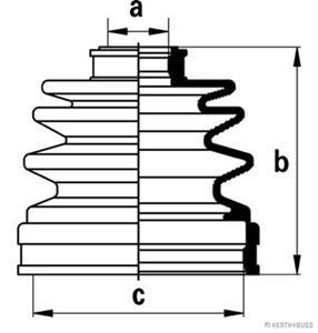 Jakoparts Faltenbalgsatz, Antriebswelle Vorderachse getriebeseitig  J2883014