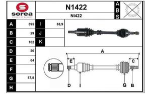 SNRA Antriebswelle - N1422