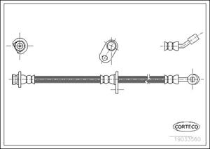 Corteco Bremsschlauch Hinterachse  19033560