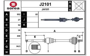 SNRA Antriebswelle - J2101