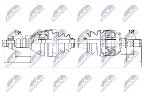 NTY Antriebswelle Vorderachse  NPW-PL-031