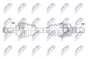 NTY Antriebswelle Vorderachse links  NPW-CT-101