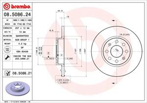 Brembo Bremsscheibe Vorderachse  08.5086.24