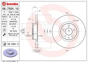 Brembo Bremsscheibe Vorderachse  08.7354.10