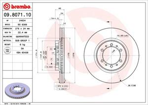 Brembo Bremsscheibe Vorderachse  09.8071.10