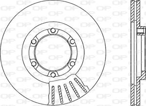 Open Parts Bremsscheibe Vorderachse  BDA1067.20