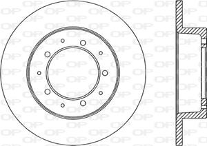 Open Parts Bremsscheibe Hinterachse  BDR1061.10