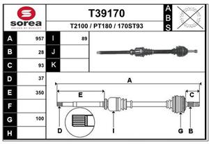 EAI Antriebswelle Vorderachse rechts  T39170