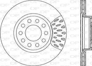 Open Parts Bremsscheibe Vorderachse  BDR1232.20