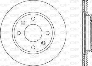 Open Parts Bremsscheibe Vorderachse  BDR1432.20