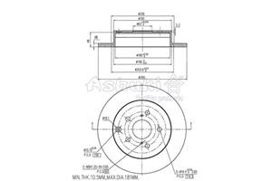 Ashuki Bremsscheibe Hinterachse  T604-01