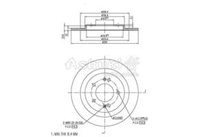 Ashuki Bremsscheibe Hinterachse  Y089-53