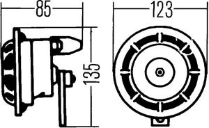 HELLA Autohupe 3AF 003 399-061 81253016045,77111200000,0035420320 Signalhorn,Hupe,Horn,Fanfare A0035424720,14531261,A9905423900,6204592,0035424720