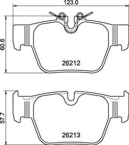 Remblokkenset, schijfrem BREMBO, u.a. für BMW, Mini