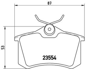 Remblokkenset, schijfrem BREMBO, u.a. für Renault, Citroën, Nissan, Opel