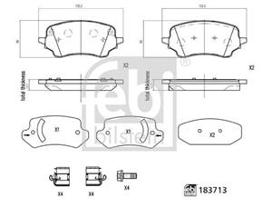 Bremsbelagsatz FEBI BILSTEIN 183713