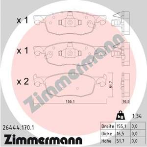 Mazda Remblokkenset, schijfrem