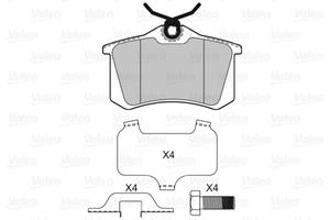 Bremsbelagsatz, Scheibenbremse Hinterachse Valeo 601463