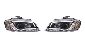 Audi Set koplampen passend voor incl. DRL 'Light-Bar'  A3 2008-2012 - Zwart