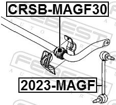 Stange/Strebe, Stabilisator Vorderachse Febest 2023-MAGF