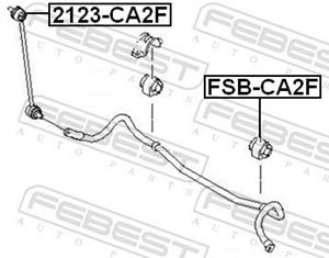 Stange/Strebe, Stabilisator Vorderachse Febest 2123-CA2F