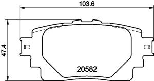 Bremsbelagsatz, Scheibenbremse Hinterachse Hella 8DB 355 040-121