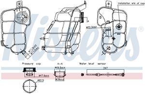 Ausgleichsbehälter, Kühlmittel NISSENS 996318