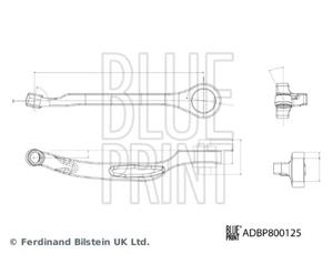 blueprint Lagerung, Motor hinten Blue Print ADBP800125