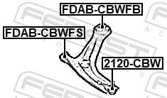 Lagerung, Lenker vorne innen Febest FDAB-CBWFS