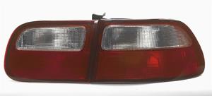 Set Achterlichten passend voor Honda Civic HB 3-deurs 1992-1995 - Rood/Wit