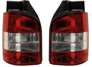 Volkswagen Set Achterlichten passend voor  Transporter T5 2003-2015 - Rood/Wit