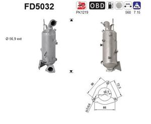 Ruß-/Partikelfilter, Abgasanlage AS FD5032