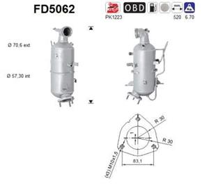 Ruß-/Partikelfilter, Abgasanlage AS FD5062
