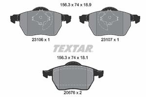 Textar Remblokset, schijfrem  23106 18,9 0 5