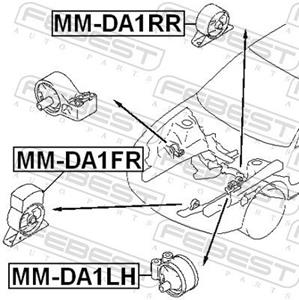 Lagerung, Motor hinten Febest MM-DA1RR