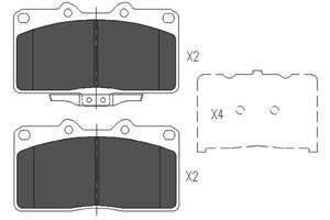 Mitsubishi Remblokken set