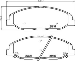 Bremsbelagsatz, Scheibenbremse Brembo P 09 016