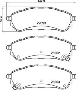 Remblokkenset, schijfrem BREMBO, u.a. für Ford