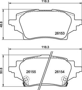 Bremsbelagsatz, Scheibenbremse Hinterachse Brembo P 83 178