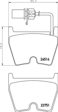 Bremsbelagsatz, Scheibenbremse Vorderachse Brembo P 85 138