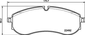 Bremsbelagsatz, Scheibenbremse Hinterachse Brembo P 85 178