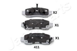 Bremsbelagsatz, Scheibenbremse Vorderachse Japanparts PA-411AF