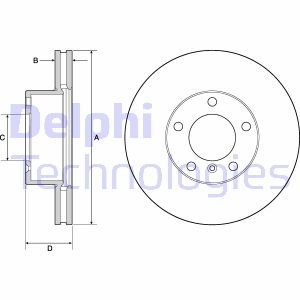 Delphi Bremsscheibe Vorderachse  BG9145C