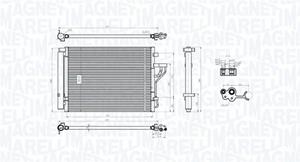 magnetimarelli Condensor, airconditioning MAGNETI MARELLI, u.a. für Hyundai, KIA