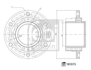 Febi Bilstein Radnabe Hinterachse  181015