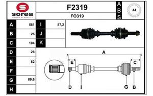 SNRA Antriebswelle - F2319