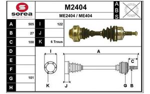 SNRA Antriebswelle - M2404