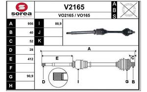 SNRA Antriebswelle - V2165